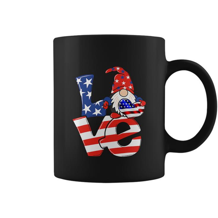 Love Gnome American Flag Funny 4Th Of July Coffee Mug