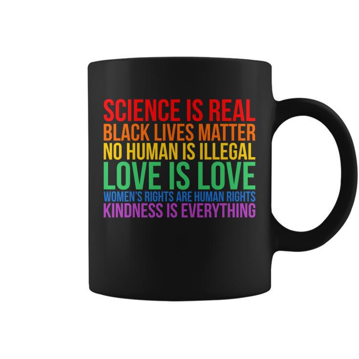 Love Kindness Science Black Lives Lgbt Equality Coffee Mug