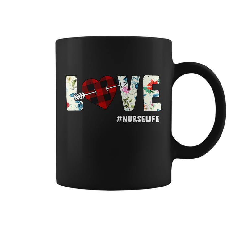 Love Nurselife Arrow Heart Tshirt Coffee Mug