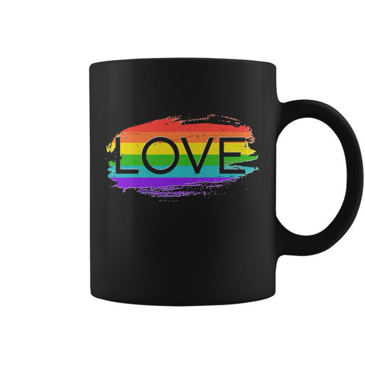 Love Rainbow Paint Gay Pride Tshirt Coffee Mug