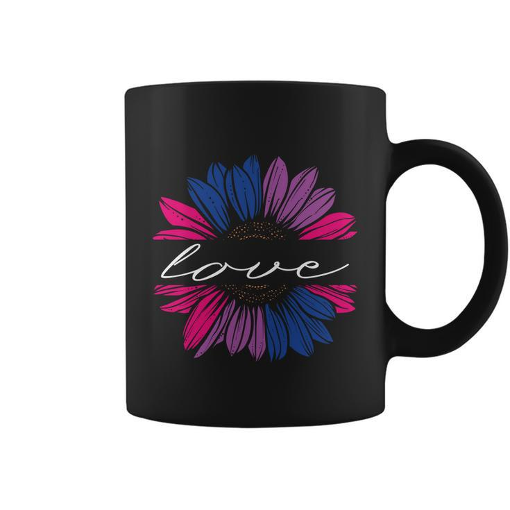 Love Sunflower Floral Lgbt Bisexual Pride Month Coffee Mug
