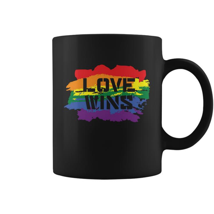 Love Wins Lgbt Gay Pride Lesbian Bisexual Ally Quote V4 Coffee Mug