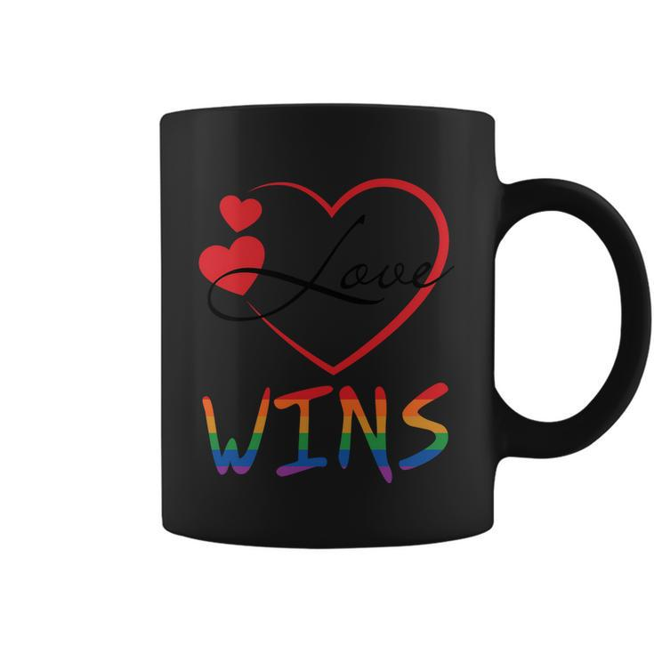 Love Wins Lgbtq Pride Garphic Pride Month Lgbt Coffee Mug