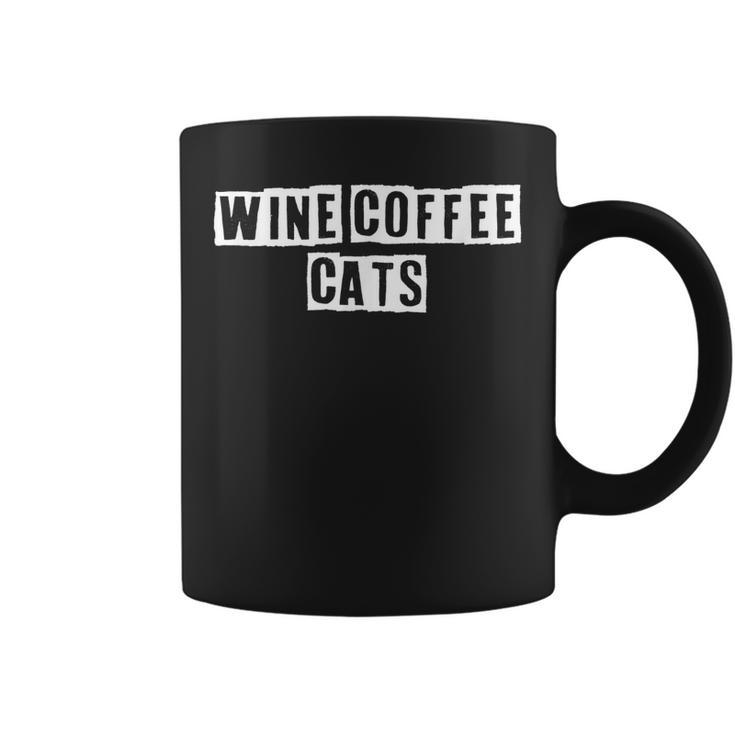 Lovely Funny Cool Sarcastic Wine Coffee Cats  Coffee Mug