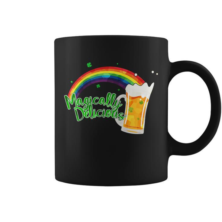 Magically Delicious Rainbow Beer St Patricks Day Coffee Mug