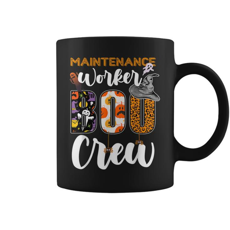Maintenance Worker Boo Crew Ghost Funny Halloween Matching  Coffee Mug