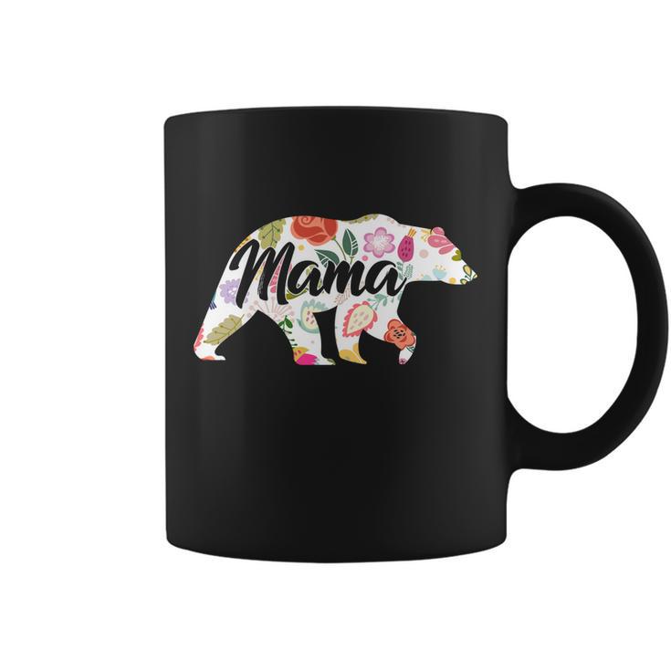 Mama Bear Cute Flower Pattern Coffee Mug