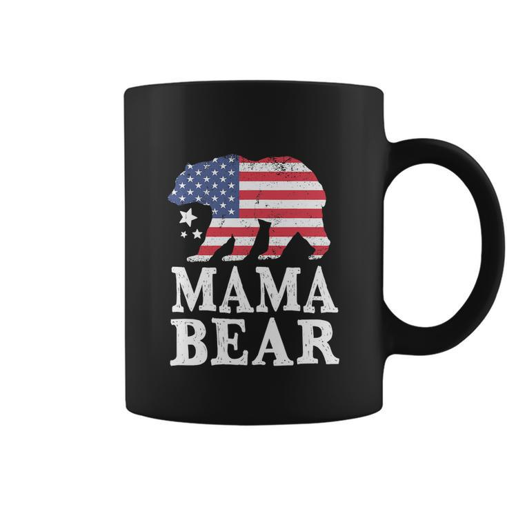 Mama Bear For 4Th Of July Patriotic Flag Coffee Mug