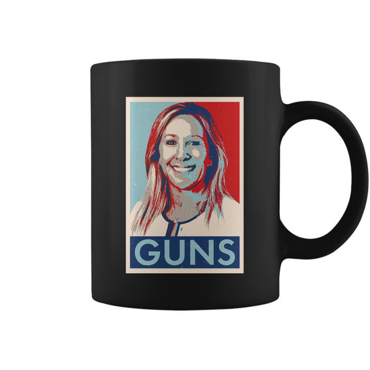 Marjorie Taylor Greene Guns Vintage Vote Poster Coffee Mug