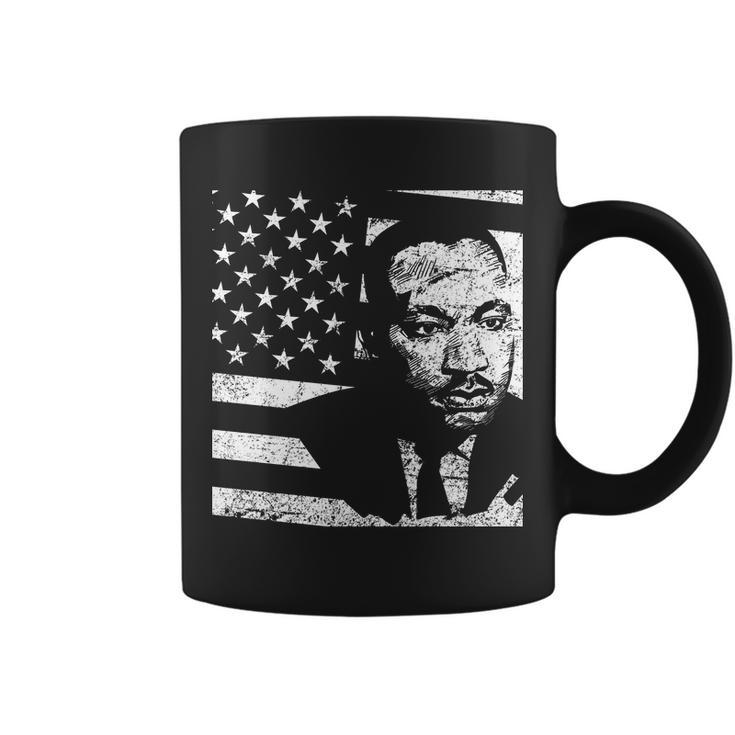 Martin Luther King Jr Distressed Mlk Flag Coffee Mug