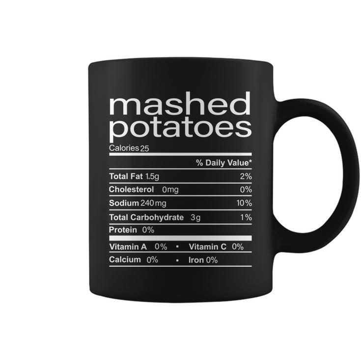 Mashed Potato Nutritional Facts Funny Thanksgiving Coffee Mug