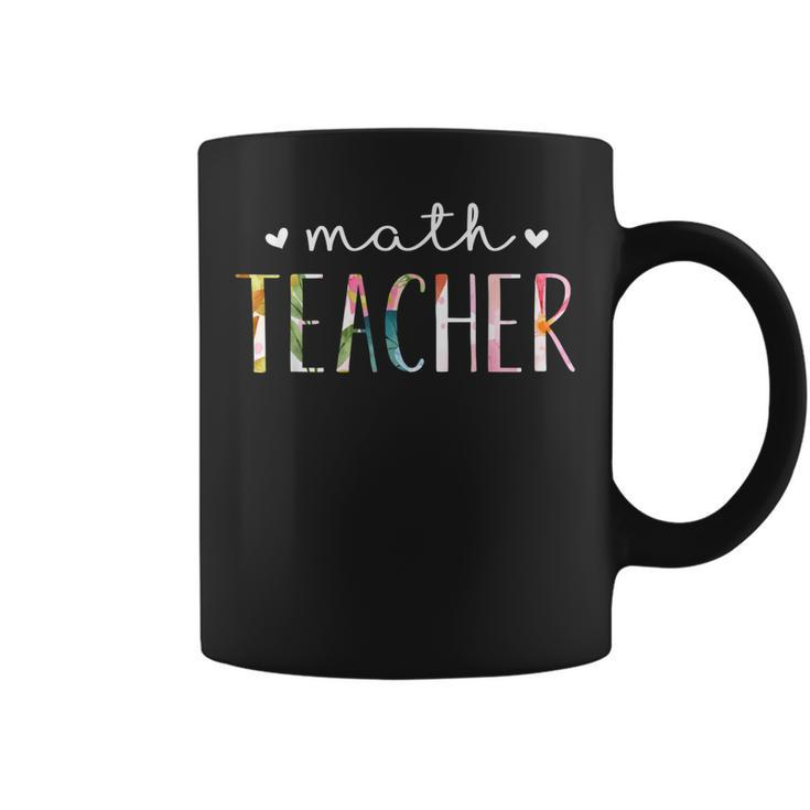 Math Teacher Cute Floral Design  V2 Coffee Mug
