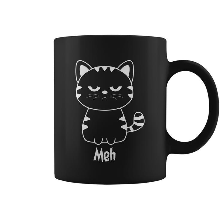 Meh Cat Halloween Quote Coffee Mug