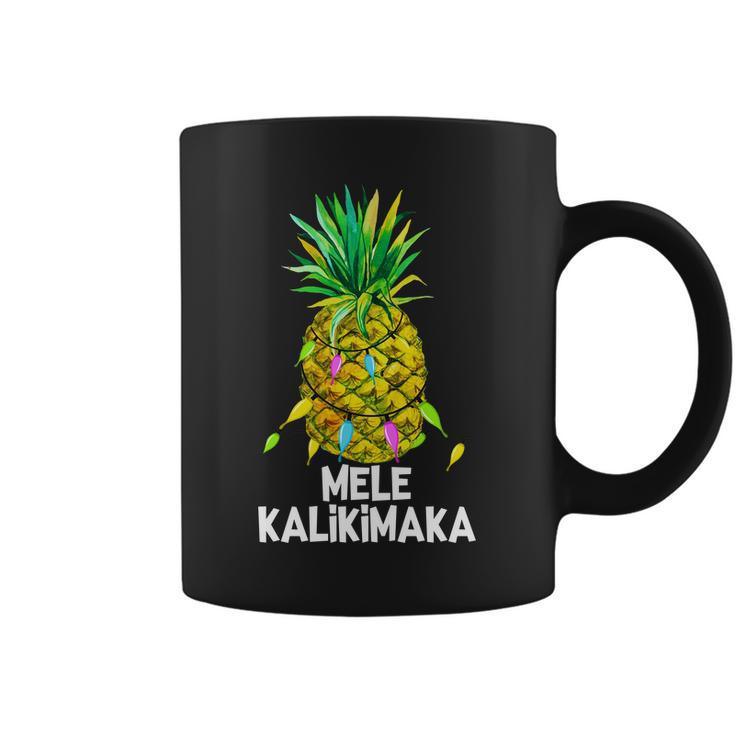 Mele Kalikimaka Pineapple Christmas Lights Coffee Mug