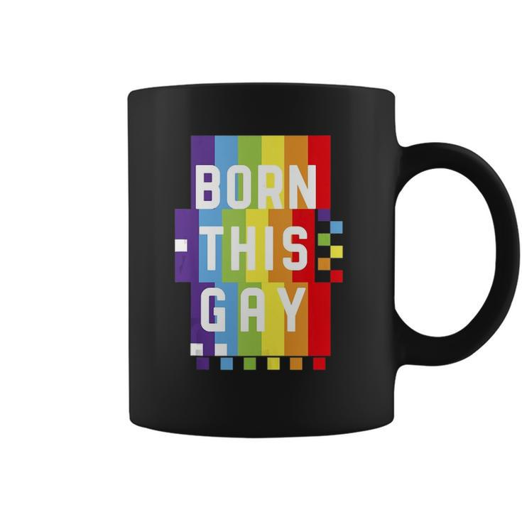 Mens Born This Gay Quote Pride Month Rainbow Coffee Mug