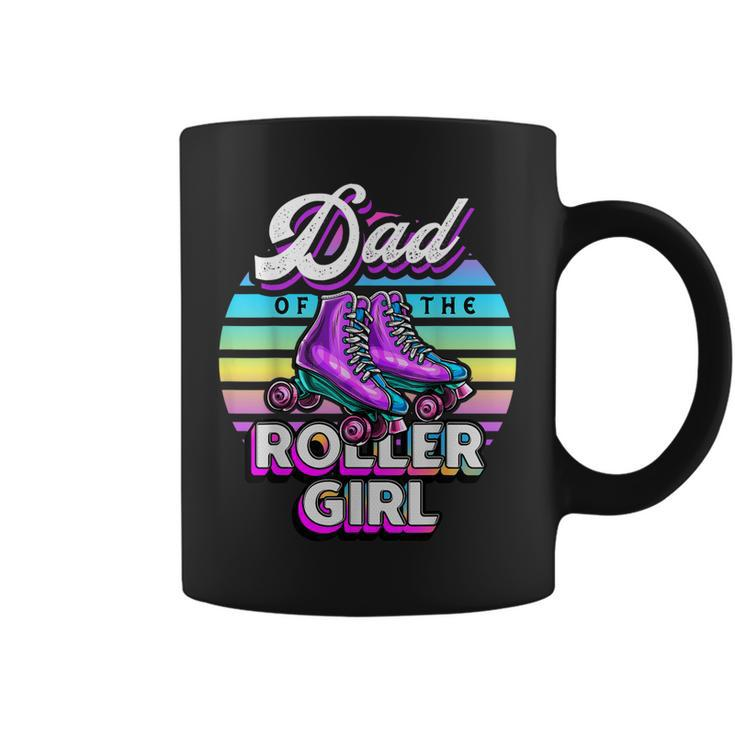 Mens Dad Of Roller Girl Roller Skating Birthday Matching Family  Coffee Mug