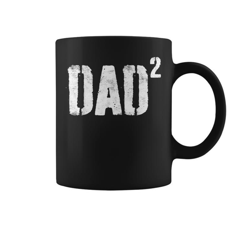 Mens Dad To Be Of 2 Kids - 2Nd Power Squared Coffee Mug