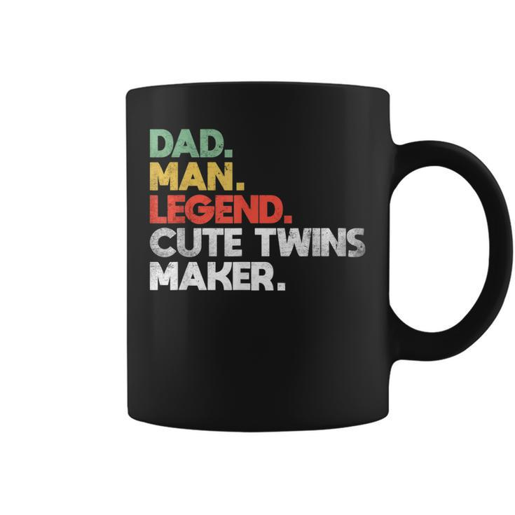 Mens Funny Dad Of Twins Cute Twins Maker Daddy Of Twins 2022  Coffee Mug