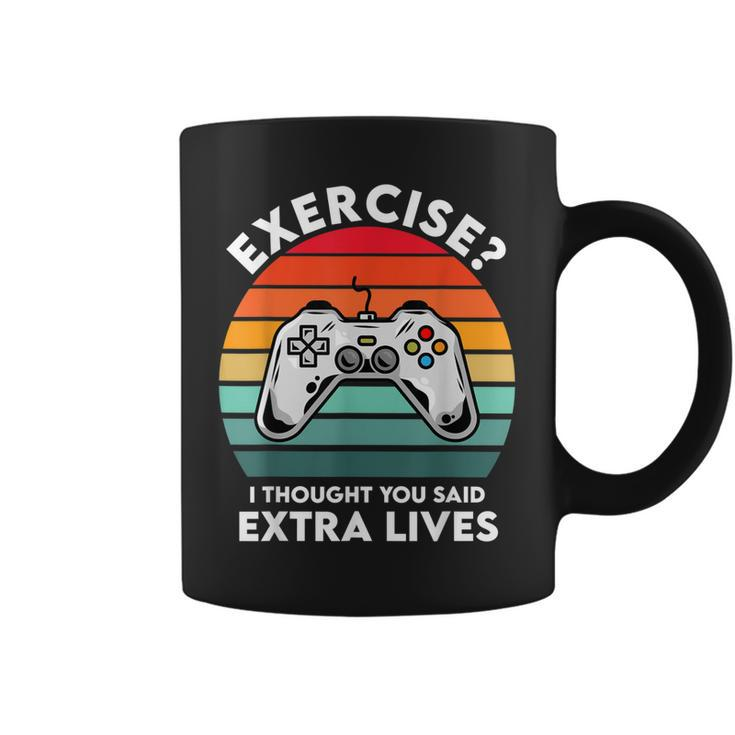 Mens I Thought You Said Extra Lives Funny Video Game Vintage  Coffee Mug