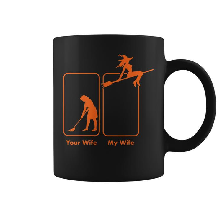 Mens My Wife Your Wife Witch Funny Halloween T  Coffee Mug