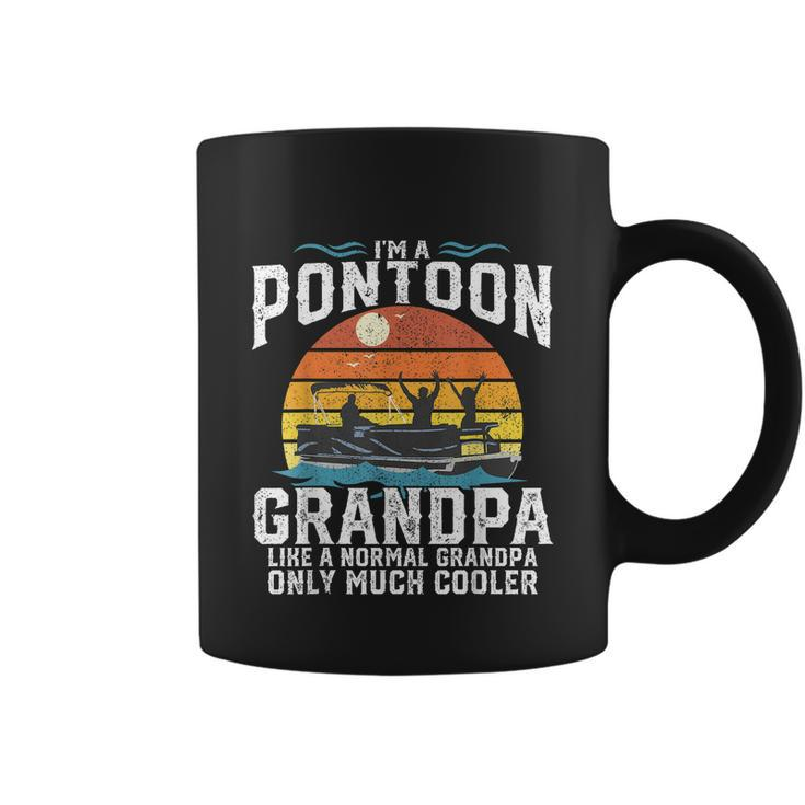 Mens Pontoon Grandpa Captain Retro Funny Boating Fathers Day Tshirt Coffee Mug