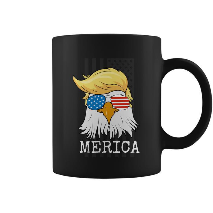 Merica Bald Eagle 4Th Of July Trump American Flag Funny Gift Coffee Mug