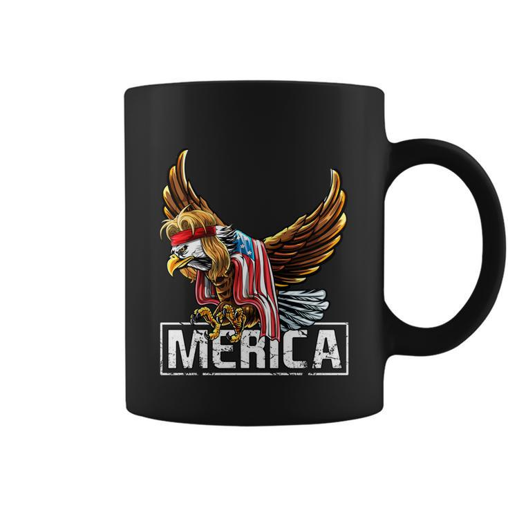 Merica Bald Eagle Mullet 4Th Of July American Flag Patriotic Gift Coffee Mug