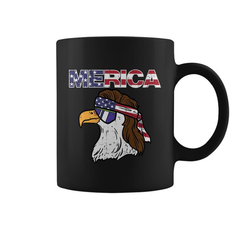 Merica Bald Eagle Mullet Sunglasses Fourth July 4Th Patriot Cool Gift Coffee Mug
