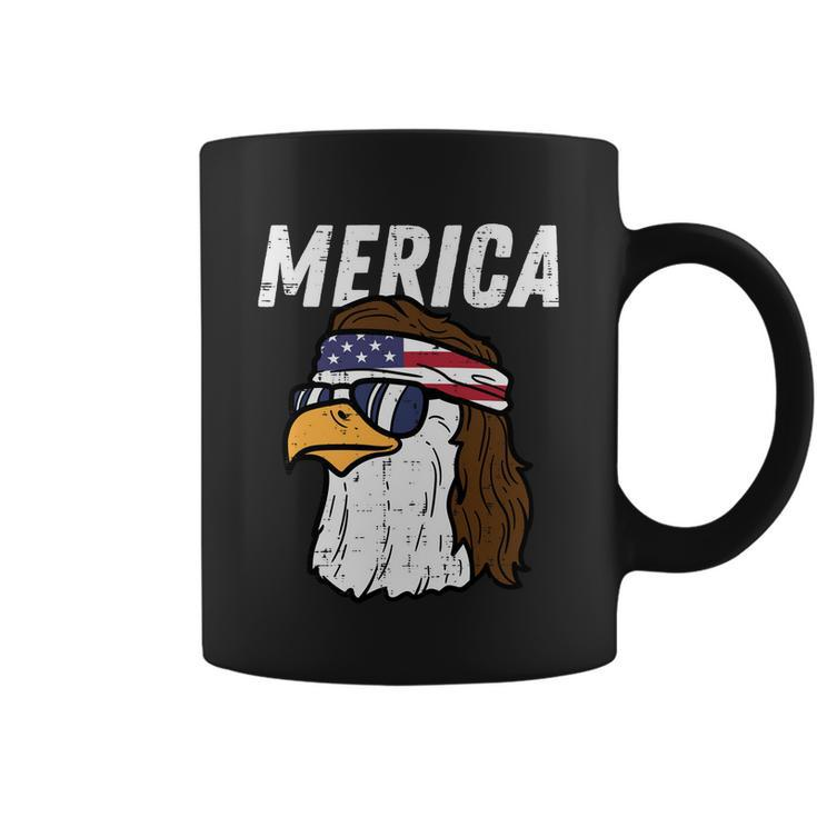Merica Bald Eagle Mullet Sunglasses Fourth July 4Th Patriot Cool Gift V2 Coffee Mug