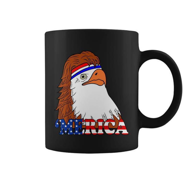 Merica Bald Eagle Retro Usa Flag V2 Coffee Mug