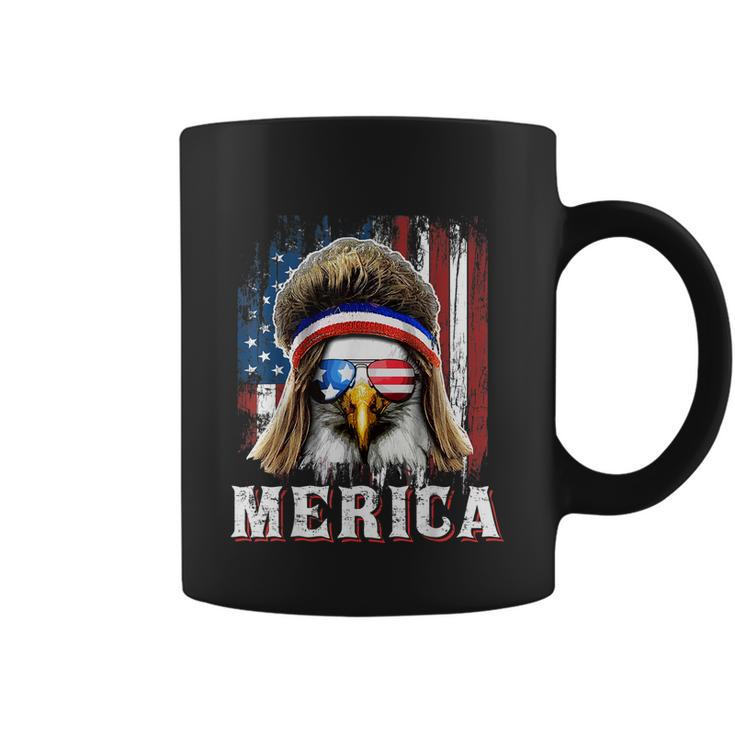 Merica Eagle Mullet 4Th Of July American Flag Stars Stripes Coffee Mug