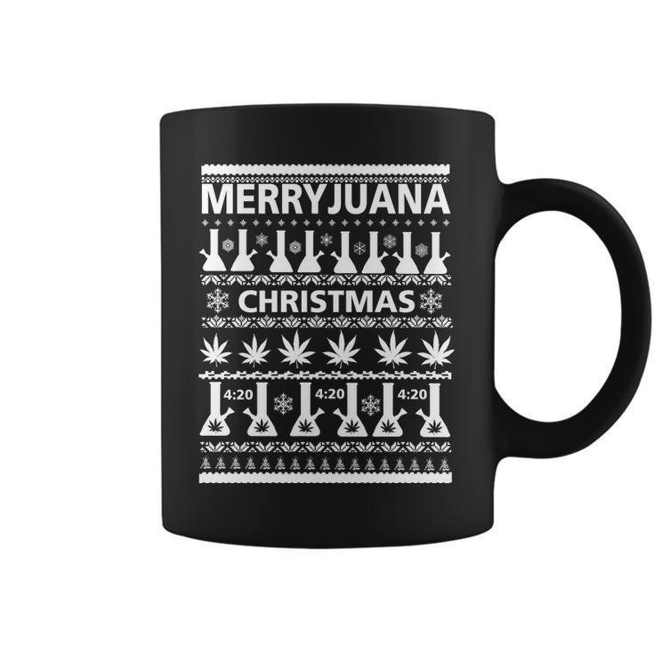 Merryjuana Weed Ugly Christmas Sweater Coffee Mug