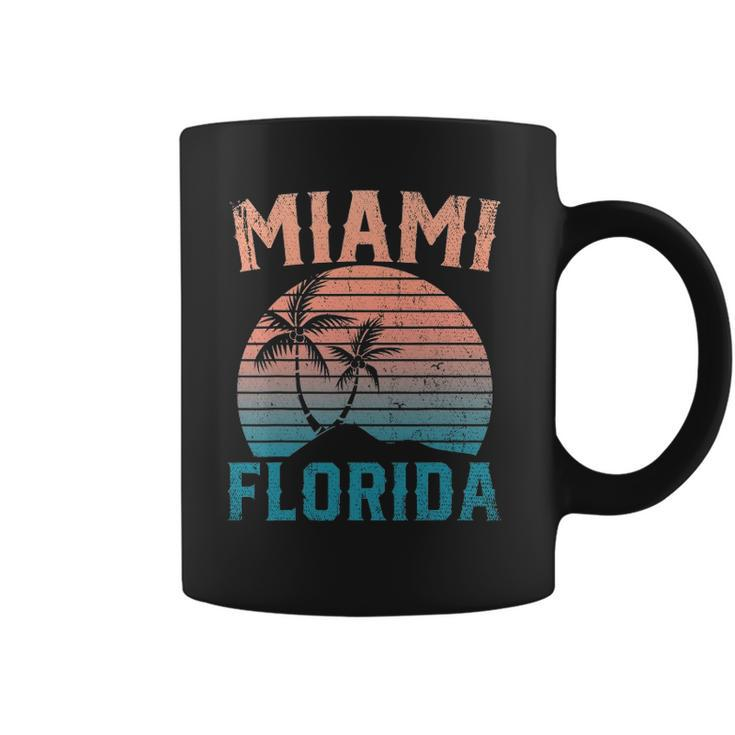 Miami Beach Tropical Summer Vacation Retro Miami Florida Coffee Mug