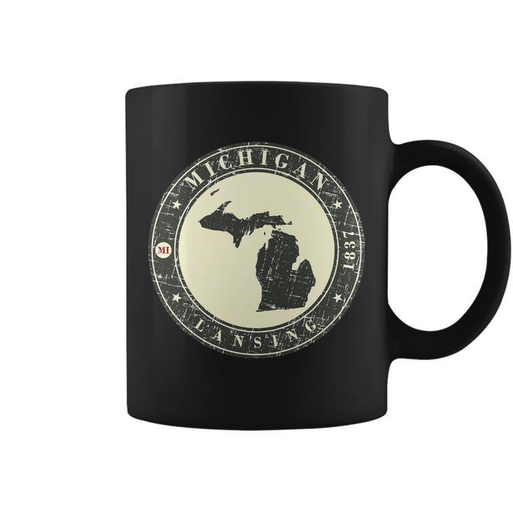 Michigan Lansing Retro Tshirt Coffee Mug