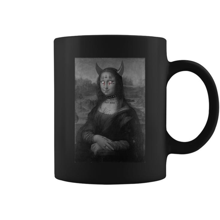 Mona Lisa Devil Painting Coffee Mug