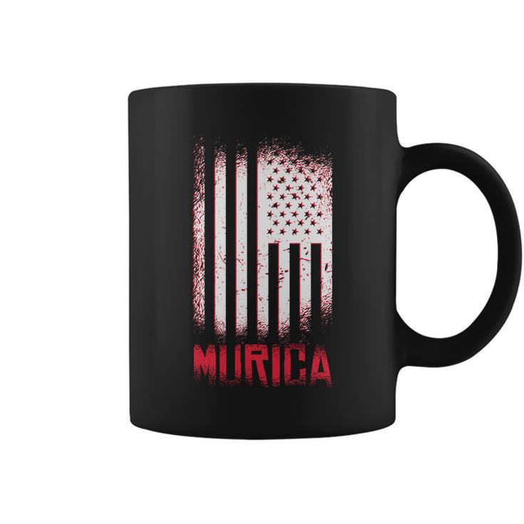 Murica American Flag Patriotic Coffee Mug