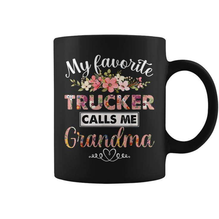 My Favorite Trucker Call Me Grandma Happy Mothers Day  Coffee Mug