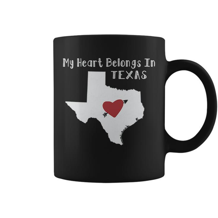 My Heart Belongs In Texas Coffee Mug