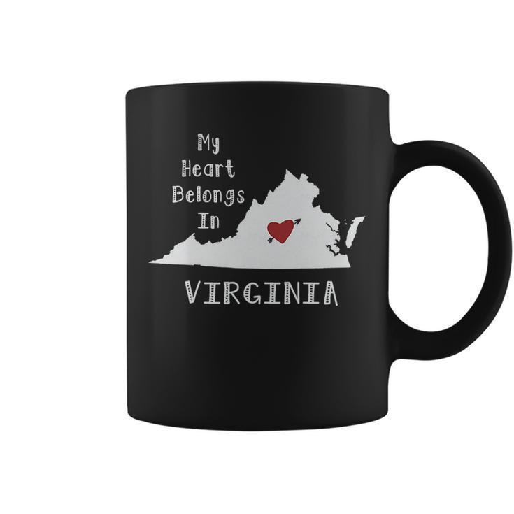My Heart Belongs In Virginia Coffee Mug