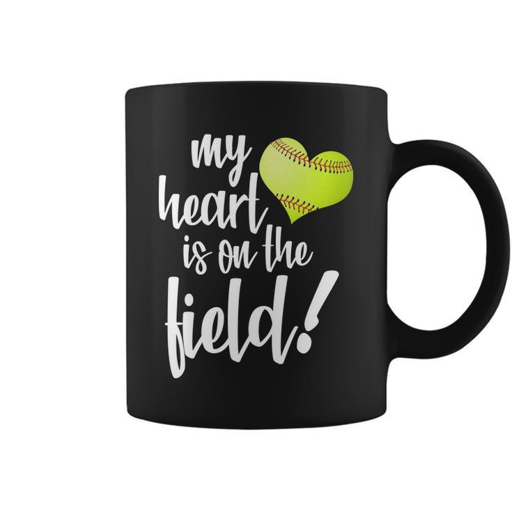 My Heart Is On The Field Baseball Player Coffee Mug