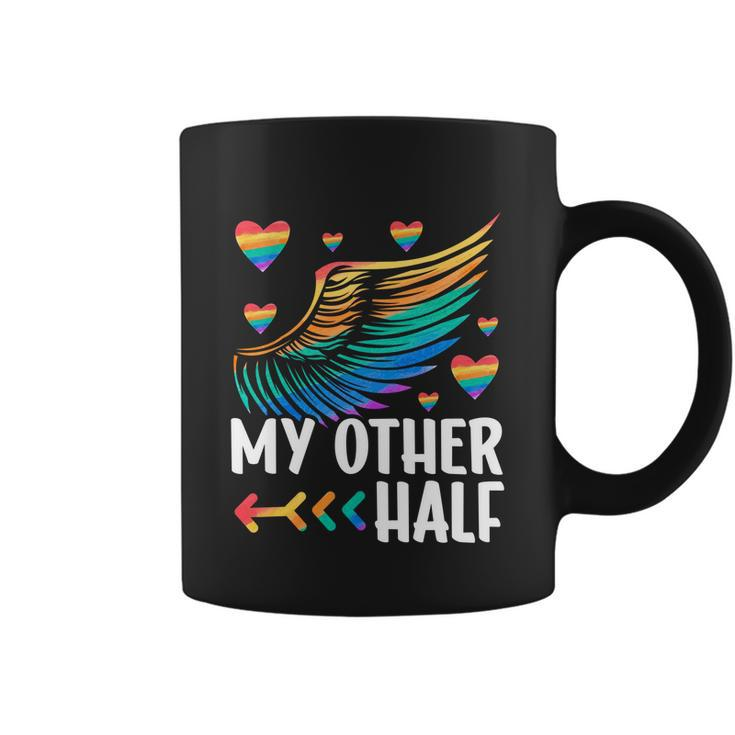 My Other Half Lgbtq Couple Matching Gay Boyfriend Lesbian Gift Graphic Design Printed Casual Daily Basic Coffee Mug