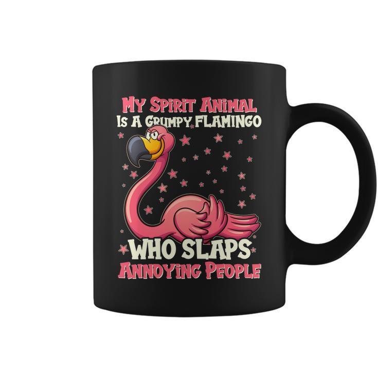 My Spirit Animal Is A Grumpy Flamingo Coffee Mug