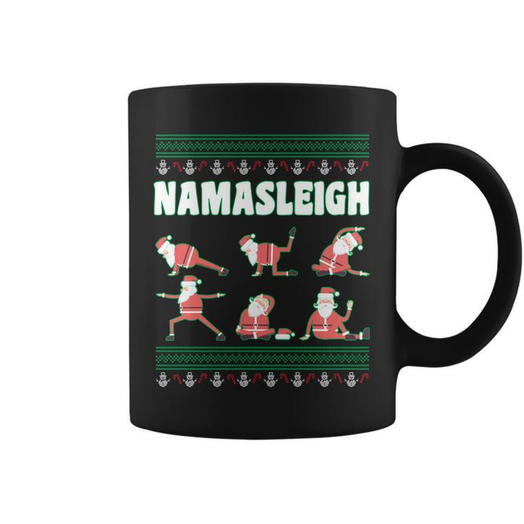 Namasleigh Santa Yoga Poses Tshirt Coffee Mug