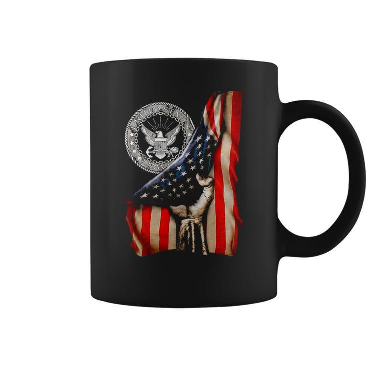 Navy Flag Front Coffee Mug