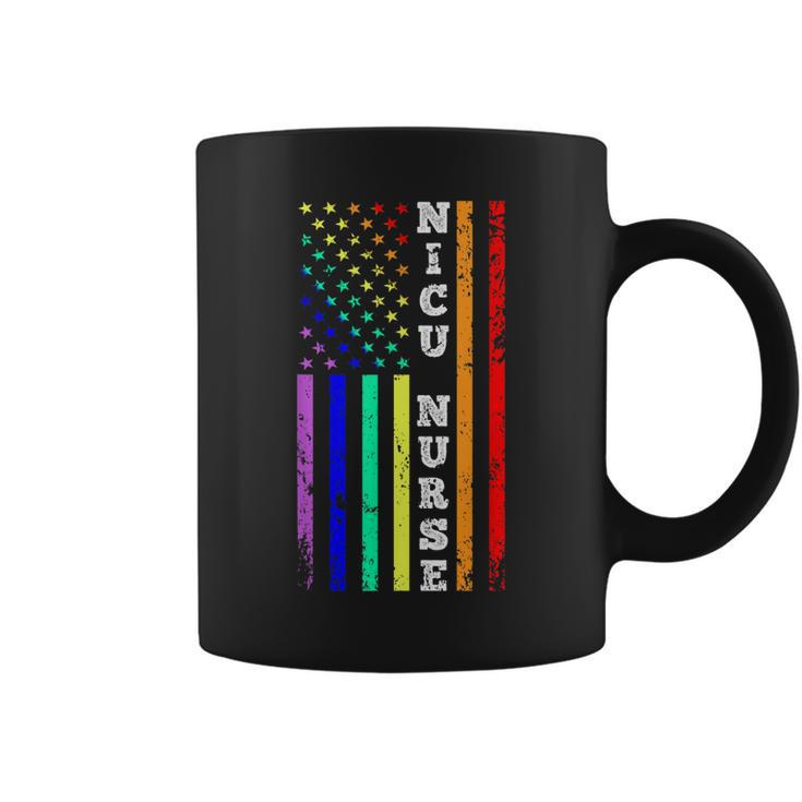 Nicu Nurse Gay Pride American Flag Pride Month 4Th Of July  Coffee Mug