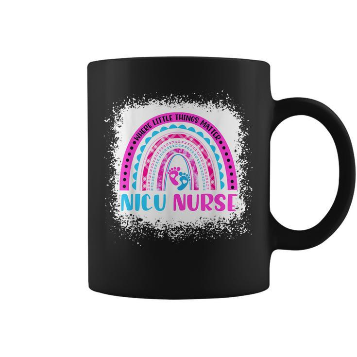Nicu Nurse Neonatal Nurse Labor And Delivery Leopard Rainbow  V2 Coffee Mug