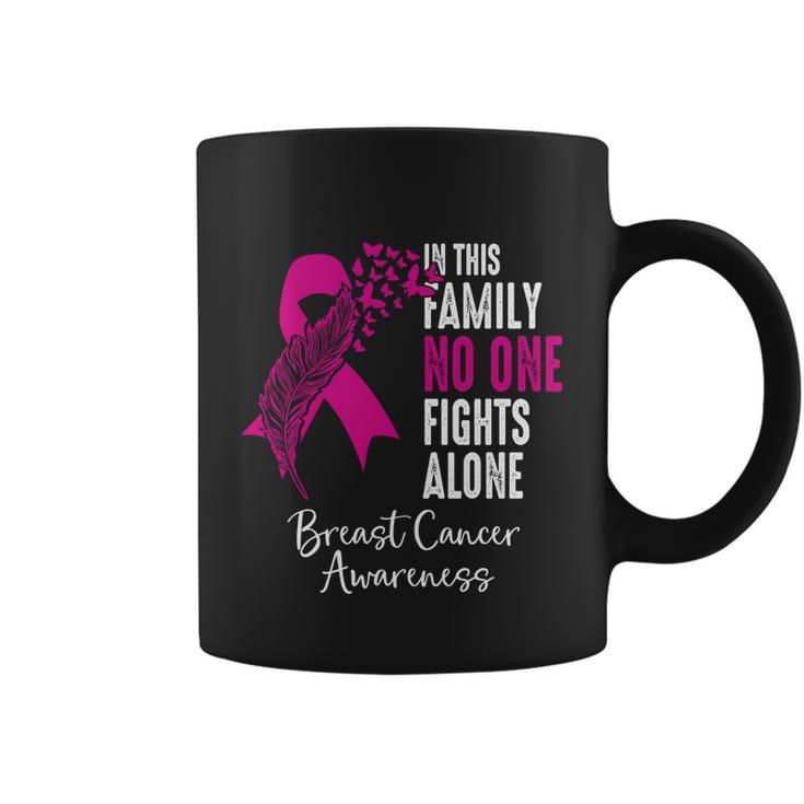 No One Fights Alone Breast Cancer Awareness Meaningful Gift Coffee Mug