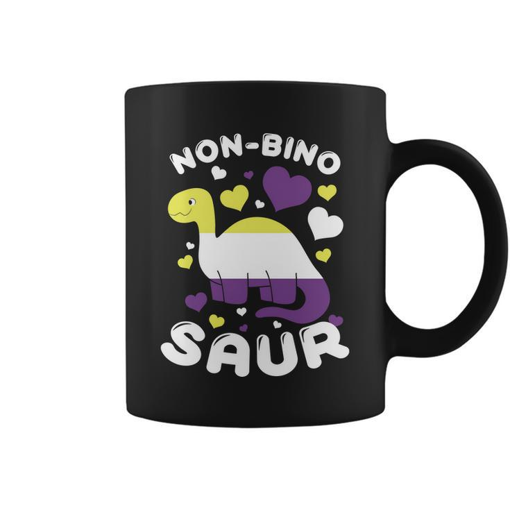 Non Bino Saur Dinosaur Aagender Pride Month Coffee Mug