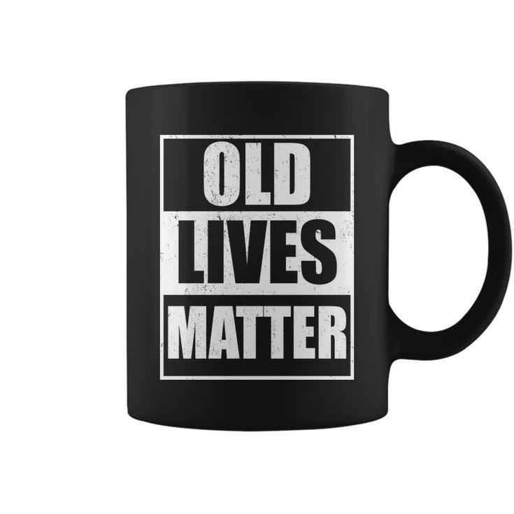 Old Lives Matter Distressed Logo Tshirt Coffee Mug