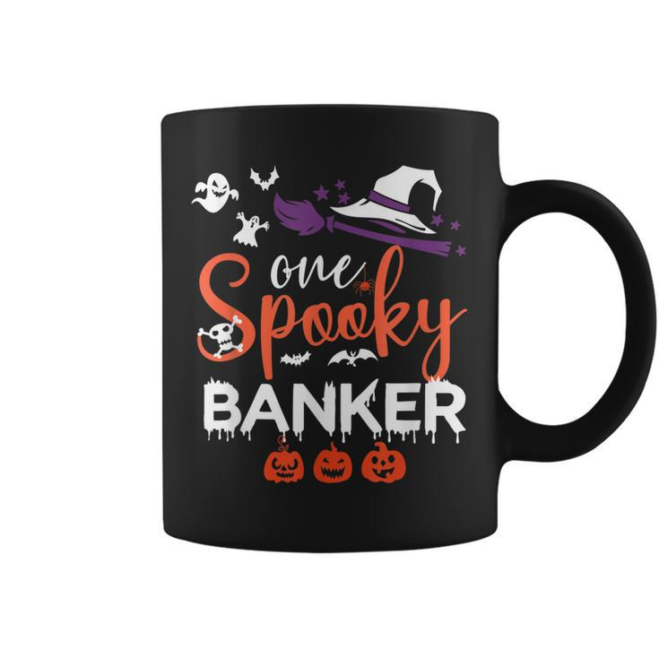 One Spooky Banker Funny Banker Halloween Witch Costume Ideas  Coffee Mug
